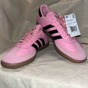 Adidas Samba Messi Pink and Black Sneakers, Size 9